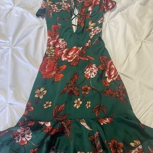Floral Green Dress